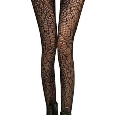 Spider Web Fishnet Tights Women’s Spider Web Pattern Halloween M/L 5'5-5'11